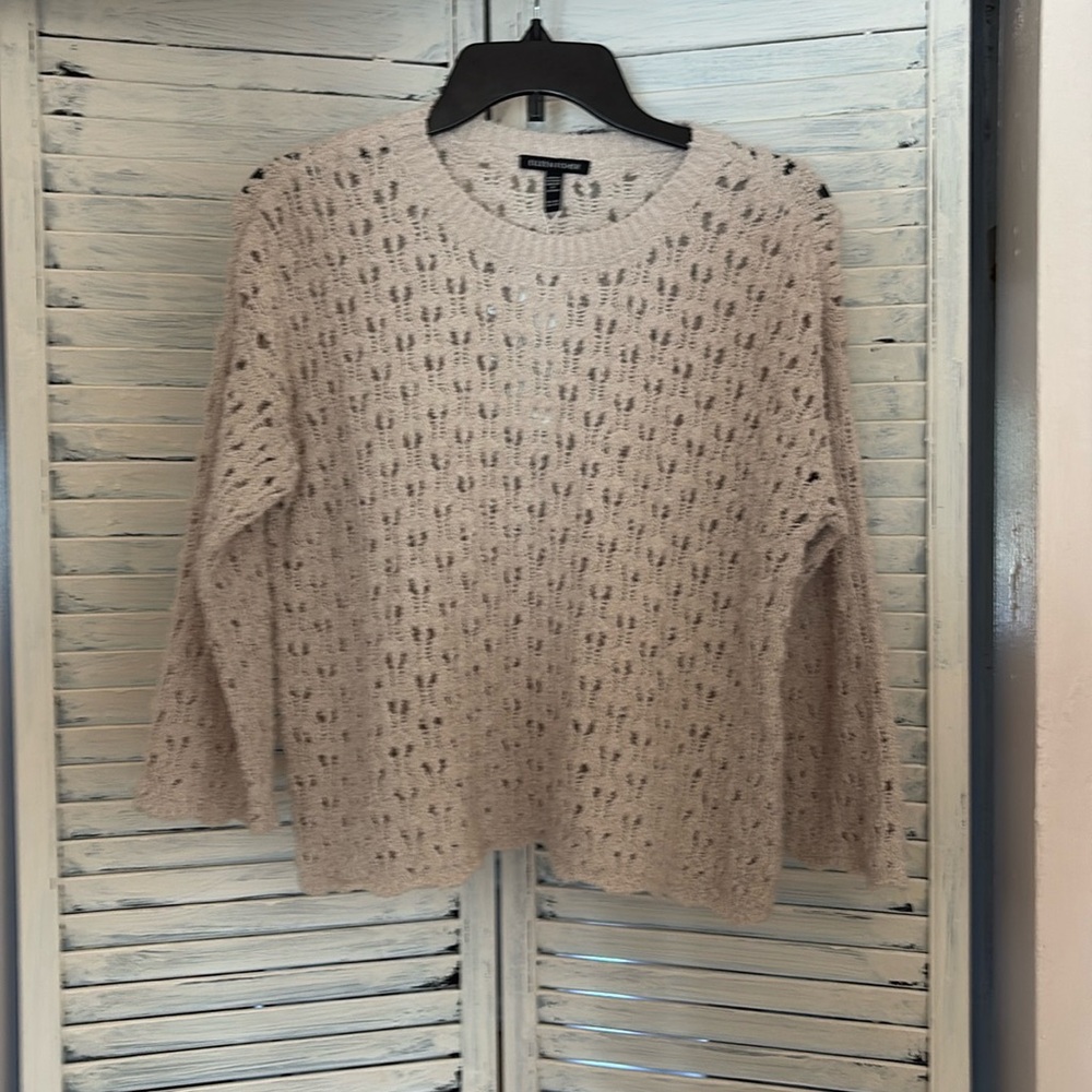 Eileen Fisher Tan Cozy Knit Sweater